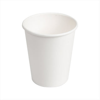 Gobelets boissons chaudes 1 paroi 240 ml 280 + 18  pe g/m2 ø8/5,6x9,2 cm blanc carton - carton de 1000 unités