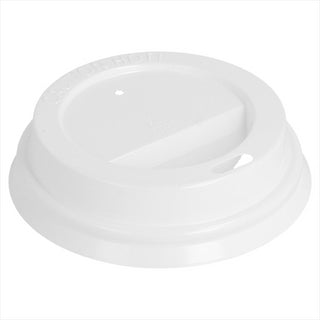COUVERCLES HAUTS POUR GOBELETS 180 ML BLANC PLASTIQUE PS