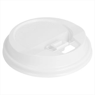 COUVERCLES HAUTS POUR GOBELETS 360/480 ML BLANC PLASTIQUE PS