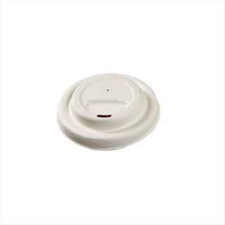 COUVERCLES POUR GOBELETS À CAFÉ 360/480 ML COMPOSTABLE ET BIODEGRADABLE Ø 94 MM BLANC canne à sucre