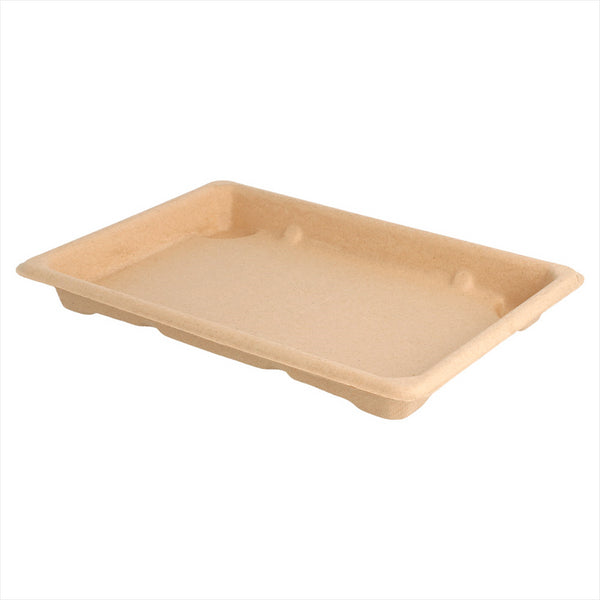 Boîtes sushi compostable et biodegradable 18,5x13x1,5cm naturel canne à sucre