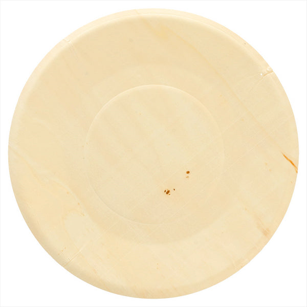 ASSIETTES RONDES 'WOOD' Ø 21,5x1,5 CM NATUREL BOIS - vendu par 4x50 unités (Prix unitaire = 0,42 euros)