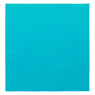 Serviettes ecolabel 2 plis 18g/m² 39x39cm bleu turquoise ouate - vendu par 1600 (PU 0,037€)