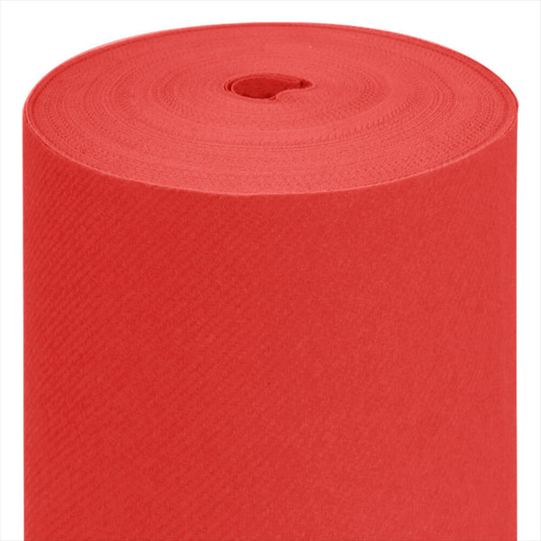 Nappe 55 g/m² 120x500 cm rouge airlaid style tissu - vendu à l'unité