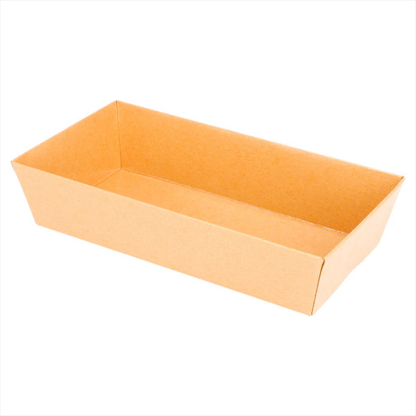 Barquettes 15,5x8,5x3,5cm naturel kraft
