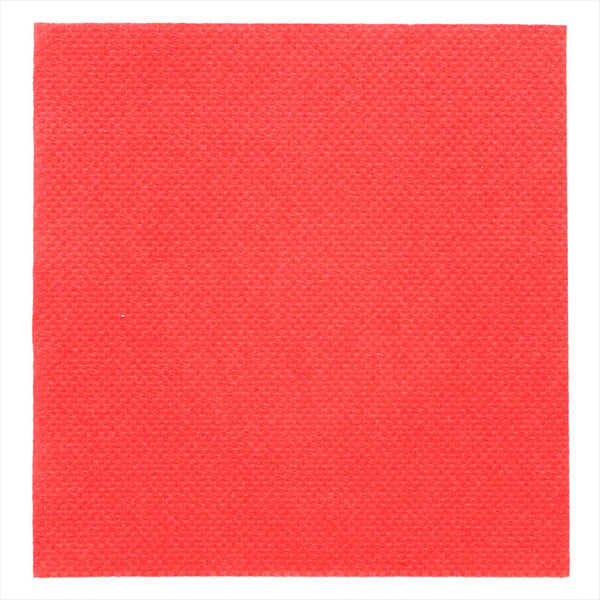Serviettes ecolabel 'double point' 18g/m² 20x20cm rouge ouate - vendu par 2400 (PU 0,014€)