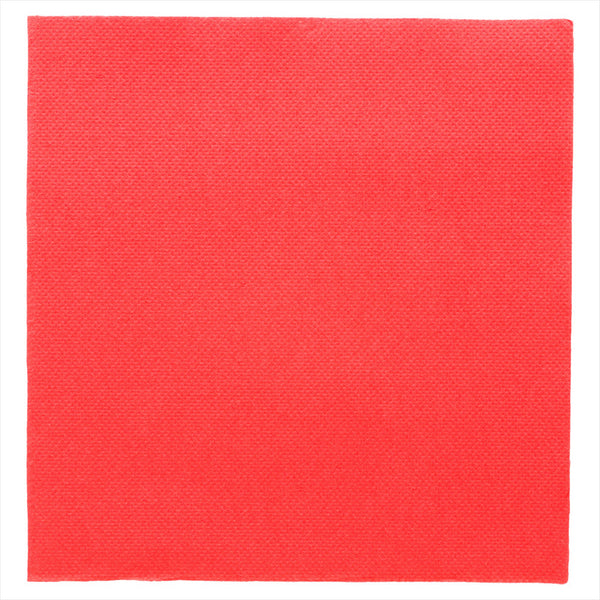 Serviettes ecolabel 'double point' 18g/m² 33x33cm rouge ouate - vendu par 1200 (PU 0,031€)