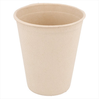 Gobelets compostable et biodegradable 260 ml ø 8x9,1 cm naturel canne à sucre - carton de 1000