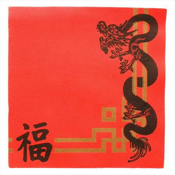 Serviettes ecolabel 'double point - china' 18 g/m² 40x40 cm rouge ouate - vendu par 1200 (PU 0,045€)
