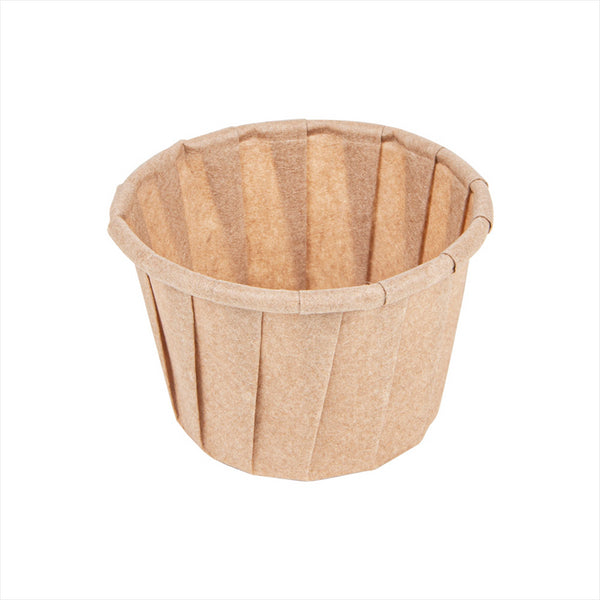 POTS PAPIER PLISSÉ 30 ML Ø4,2x2,5 CM NATUREL PARCH.INGRAISSABLE - VENDU PAR 250