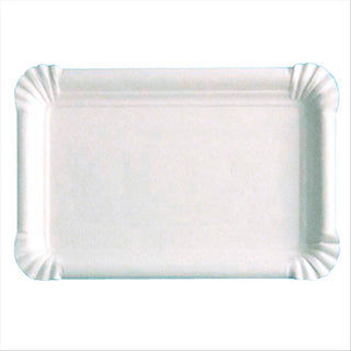 Plateaux pâtisserie - petits 15x9cm blanc carton - vendu par 250 (PU 0,02€)
