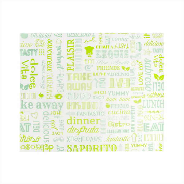 Emballages pour panier de présentation 'parole' 31x38cm vert ingraissable - vendu par 4000 (PU 0,028€)