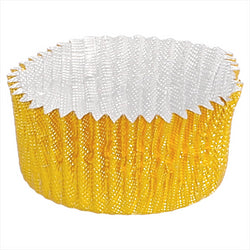 CAISSETTE PETITS FOURS Ø 3,2x1,7 CM DORE ALUMINIUM - vendu par 1500 unités (Prix unitaire = 0,029 euros)
