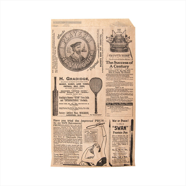 Sachet ouvert sur 2 côtés 'times' 13x22cm naturel ingraissable - vendu par 500 (PU 0,017€)