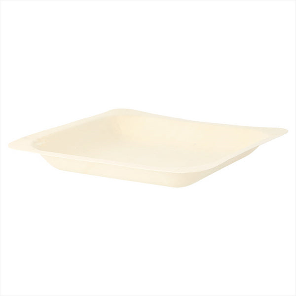 ASSIETTES CARRÉES 'WOOD' 14x14x2 CM NATUREL BOIS - vendu par 4x50 unités (Prix unitaire = 0,25 euros)