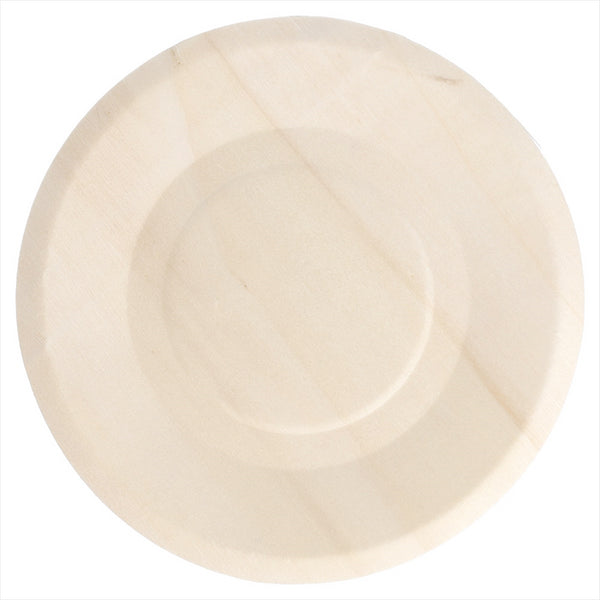 ASSIETTES RONDES 'WOOD' Ø 15,5x1 CM NATUREL BOIS - vendu par 4x50 unités (Prix unitaire = 0,26 euros)