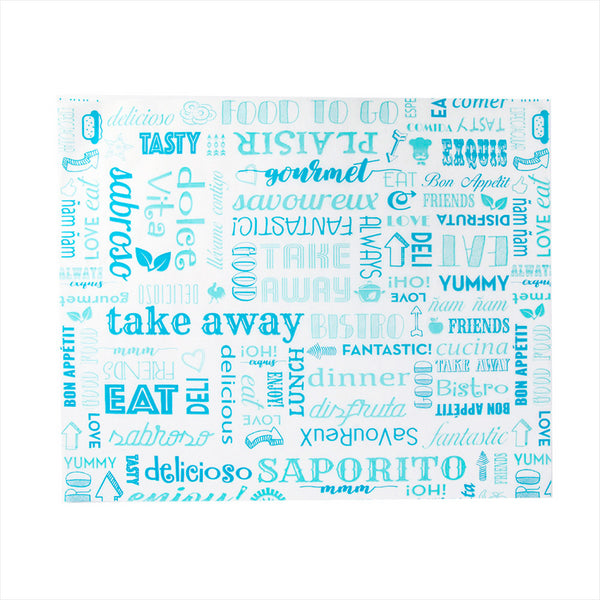 Emballage pour panier de présentation 'parole' 31x38cm bleu ingraissable - vendu par 4000 (PU 0,028€)