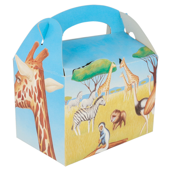 Boîtes menu enfant "savane" 17x16x10cm carton - vendu par 300