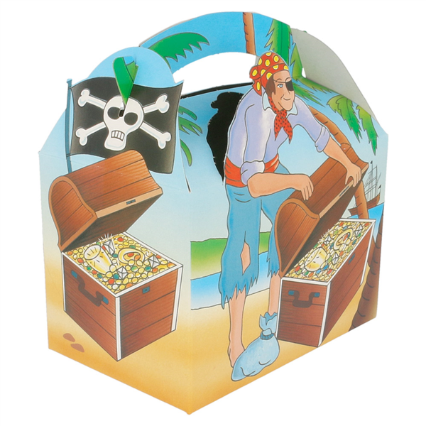 Boîtes menu enfant "pirates" 17x16x10cm carton - vendu par 300 (PU 0,25€)