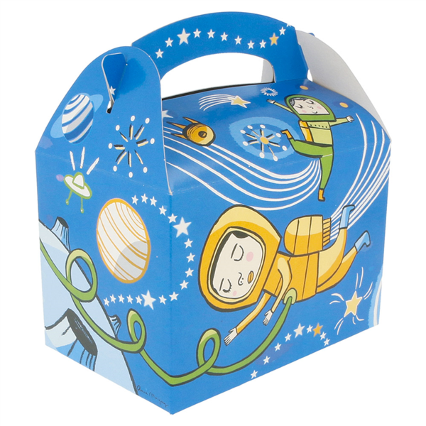 Boîtes menu enfant "espace" 17x16x10cm carton - vendu par 300 (PU 0,25€)