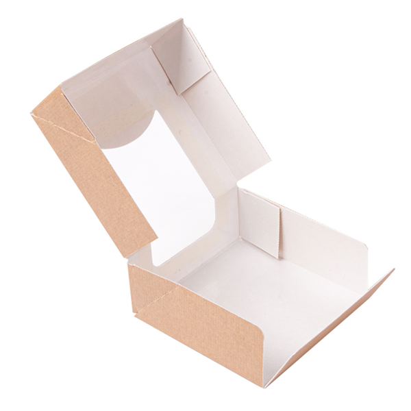 Récipients avec fenêtre THEPACK 10x10x4cm marron carton - vendu par 400