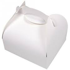 Boite pâtissière carton blanc avec poignée 11x10x5cm - vendu par 50