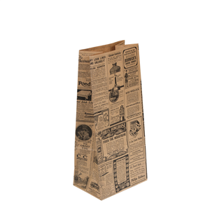 Sac papier kraft sans anses 'times' 25+15x43,5cm naturel kraft - vendu par 250 (PU 0,175€)