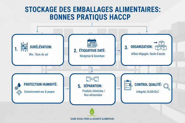 Stockage des emballages en cuisine : les règles simples HACCP