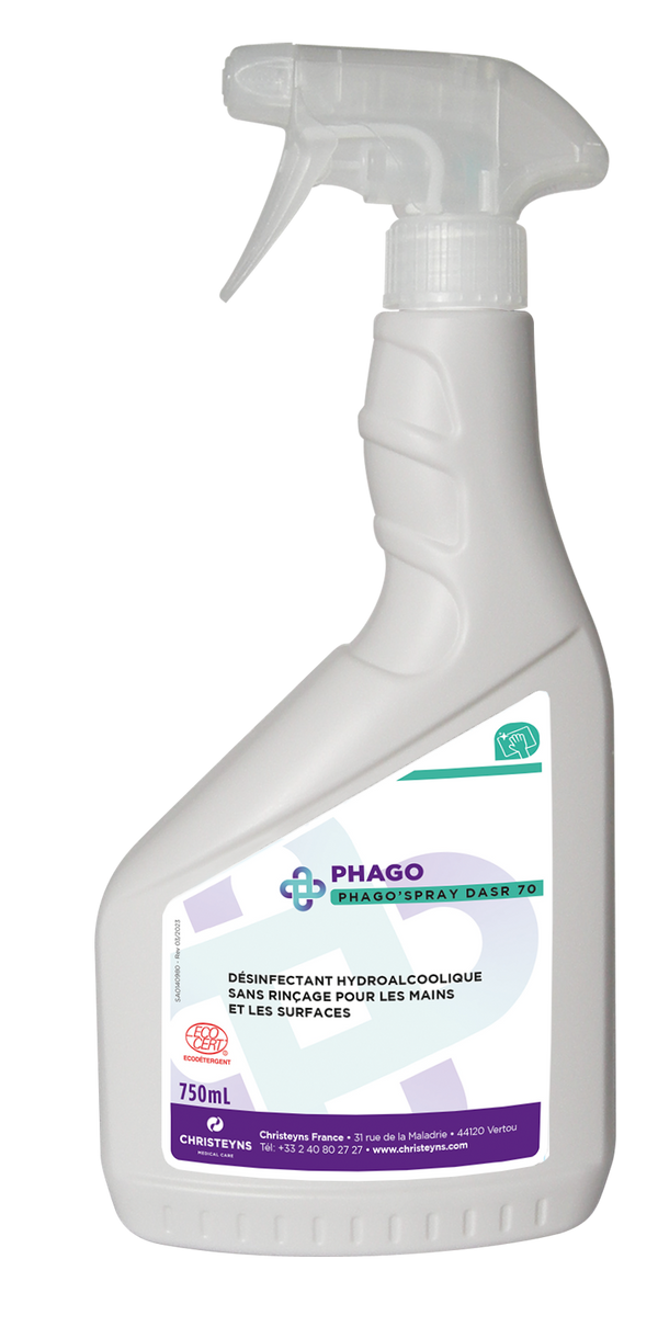 PHOGOSPRAY ECOLABEL DASR DSR Désinfectant SANS RINCAGE 750ML