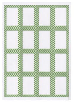 100 FEUILLES DIN A4 16 ÉTIQUETTES RECTANGULAIRES AUTOCOLLANTES 4,5x6,5 CM BLANC PAPIER