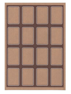 100 FEUILLES DIN A4 16 ÉTIQUETTES RECTANGULAIRES AUCOLLANTES 4,5x6,5 CM KRAFT