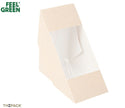 BOÎTES SANDWICH AVEC FENÊTRE - DOBLE 'THEPACK' 220 G/M2 + OPP 12,4x12,4x7,5 CM NATUREL CARTON ONDULÉ NANO-MICRO x500