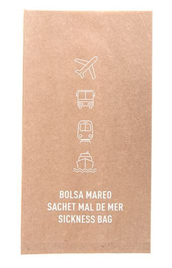 SACS NAUSÉES MAL DE MER SACS 45 + 23PP G/M2 12+7x22,5 CM NATUREL KRAFT- vendu par 1000 unités