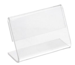 CHEVALETS POUR ÉTIQUETTES DE TABLE TRANSPARENT PVC x10