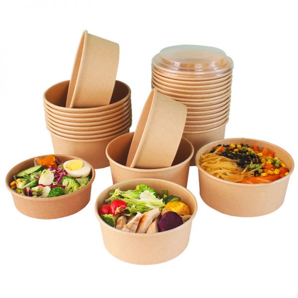 50 bols boites salade kraft 750 ml dia 14 cm h 6 cm 50 couvercles