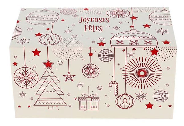 BOITE A BUCHE "ROUGE EN FETES" (vendue par 25)