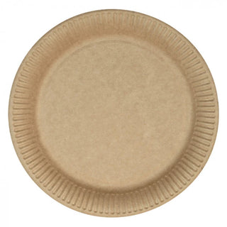Assiette carton brun 18cm