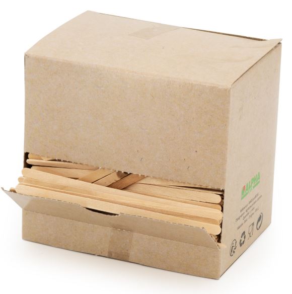 Agitateurs touillettes café 14 cm naturel bois - vendu par 1000
