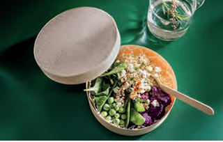 Boite cuisson ronde en bois type camembert