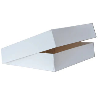 Boite pâtissière carrée avec couvercle carton blanc/ du 14x14 cm au 26x26 cm / vendues par 50