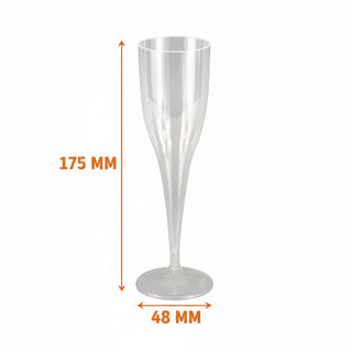 Flûte monobloc cristal 10 cl ø 48x175 mm transparent cristal - carton de 230