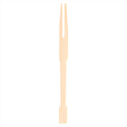 Mini fourchette 9 cm naturel bois bambou - carton de 200x10