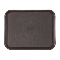 PLATEAU FAST FOOD 27,5x35,5 CM NOIR PLASTIQUE PP - vendu par 1 unité