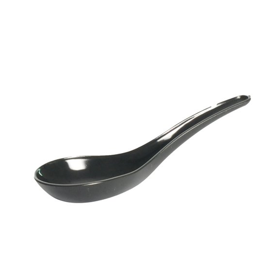 Cuillère Chinoise Noire 12 cm - Mise en Bouche Traiteur - Carton 300