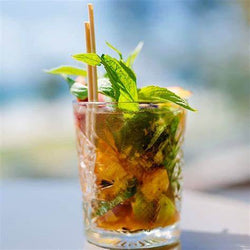 Paille coktail vegetale 100% biodégradable et compostable 14cm ø6 - Sachet de 250