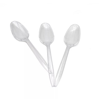 Cuillère 18 cm cristal réutilisable - Carton de 1000