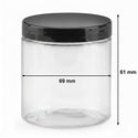 Bocal plastique à couvercle PET 180 ml Ø 69 mm H 61 mm + couvercle réutilisable - carton de 378