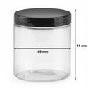 Bocal plastique à couvercle PET 300 ml Ø 69 mm H 91 mm + couvercle réutilisable - carton de 234