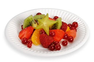 Assiette carton ronde enduit blanche Ø18 carton de 1000 - ASCA 18 BE