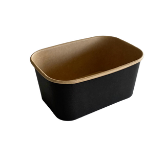 Saladier ou pot glace carton noir 1000ml